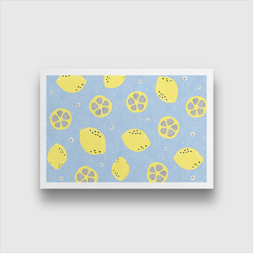 Asthetic Blue Style Paintings 3 : 2 Horizontal Premium Wall Art Canvas by MeriDeewar