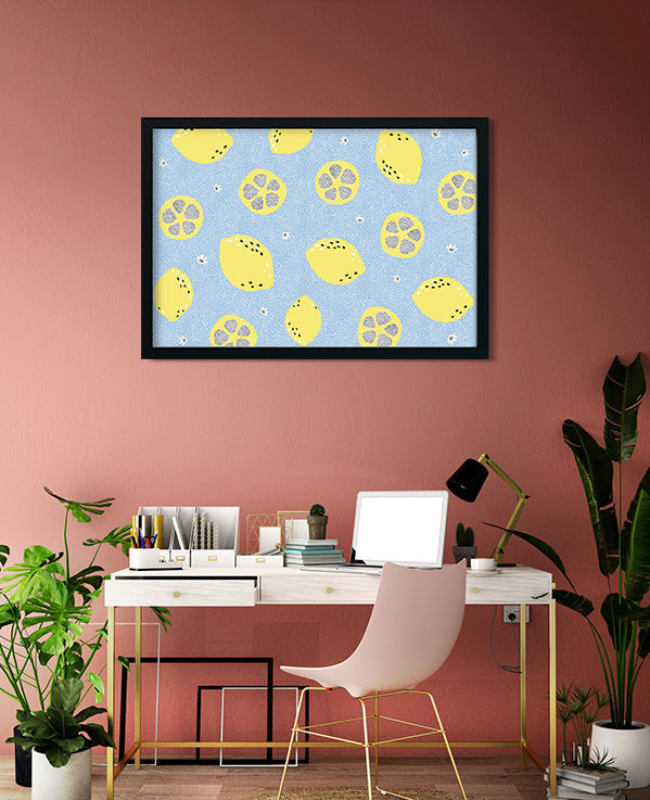 Asthetic Blue Style Paintings 3 : 2 Horizontal Premium Wall Art Canvas by MeriDeewar