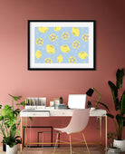 Asthetic Blue Style Paintings 3 : 2 Horizontal Premium Wall Art Canvas by MeriDeewar