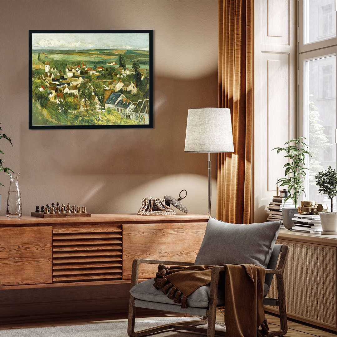 Auvers Panoramic View Painting 5 : 4 Horizontal Premium Wall Art Canvas by MeriDeewar