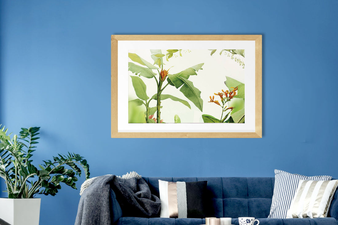 Banana Leaf Wall Art Painting-Meri Deewar 3 : 2 Horizontal Premium Wall Art Canvas by MeriDeewar