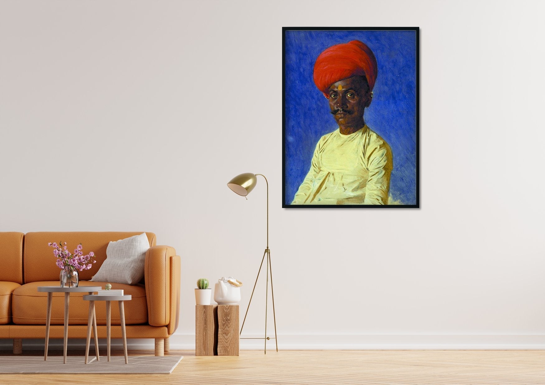 Bania trader bombay Painting-Meri Deewar 3 : 4 Vertical Premium Wall Art Canvas by MeriDeewar