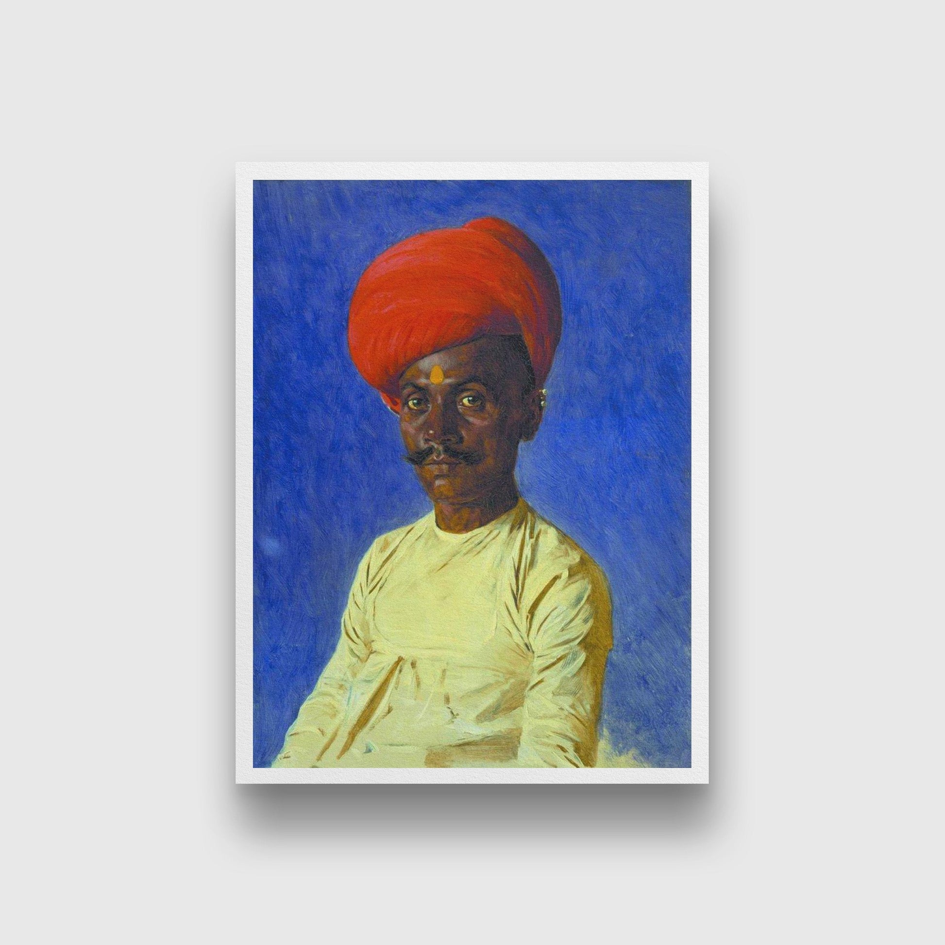 Bania trader bombay Painting-Meri Deewar 3 : 4 Vertical Premium Wall Art Canvas by MeriDeewar