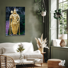 Batu Caves Lord Murugan God Skanda Wall Painting 2 : 3 Vertical Premium Wall Art Canvas by MeriDeewar