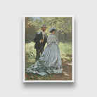 Bazille and Camille Painting - Meri Deewar 3 : 4 Vertical Premium Wall Art Canvas by MeriDeewar