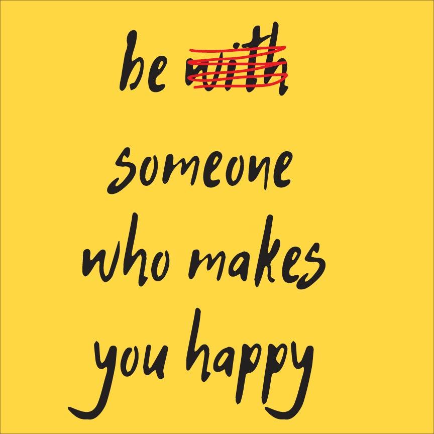Be someone who makes you happy Poster Poster A3 / Poster Premium Wall Art Canvas by MeriDeewar