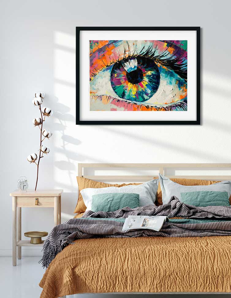 Beautiful Eyes Modern Design Painting 4 : 3 Horizontal Premium Wall Art Canvas by MeriDeewar