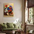 Beautiful Flower Vase Painting 3 : 4.2 Vertical Premium Wall Art Canvas by MeriDeewar
