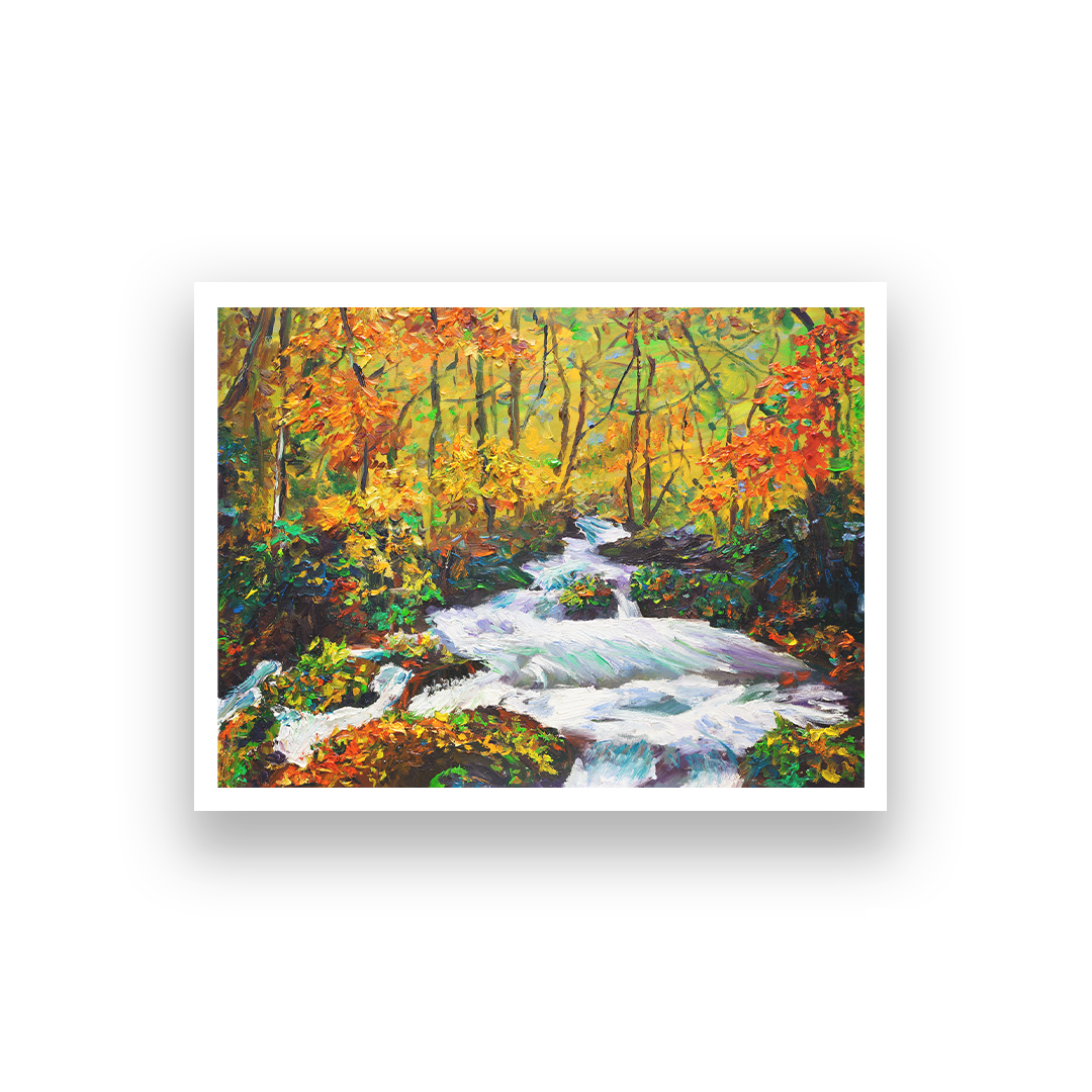 Beautiful Nature Painting 2 : 1 Horizontal Premium Wall Art Canvas by MeriDeewar