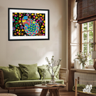 Beautiful Peacock Madhubani Wall Painting 3 : 2 Horizontal Premium Wall Art Canvas by MeriDeewar