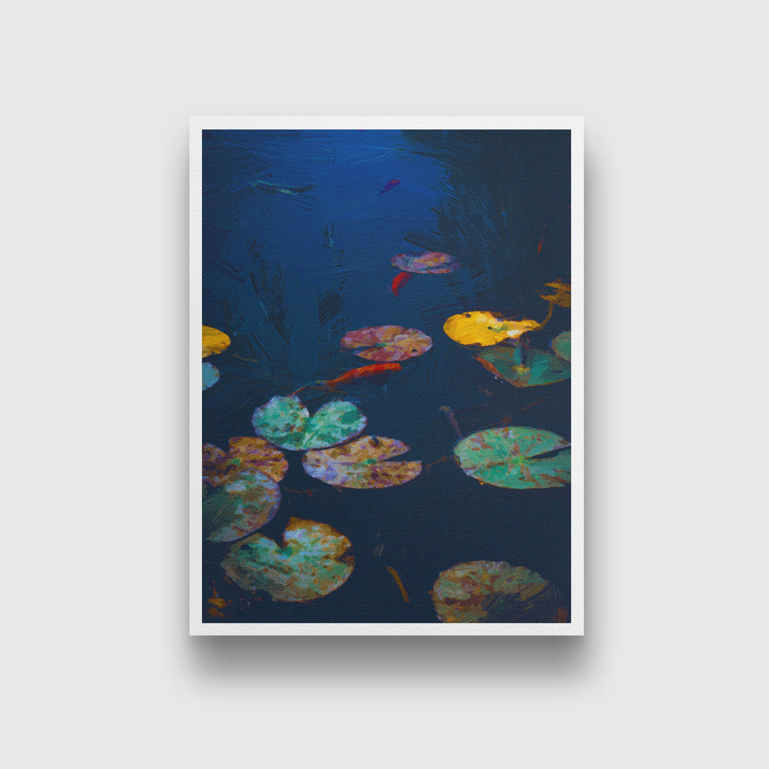Beautiful realistic lotus Painting - Meri Deewar 3 : 4 Vertical Premium Wall Art Canvas by MeriDeewar