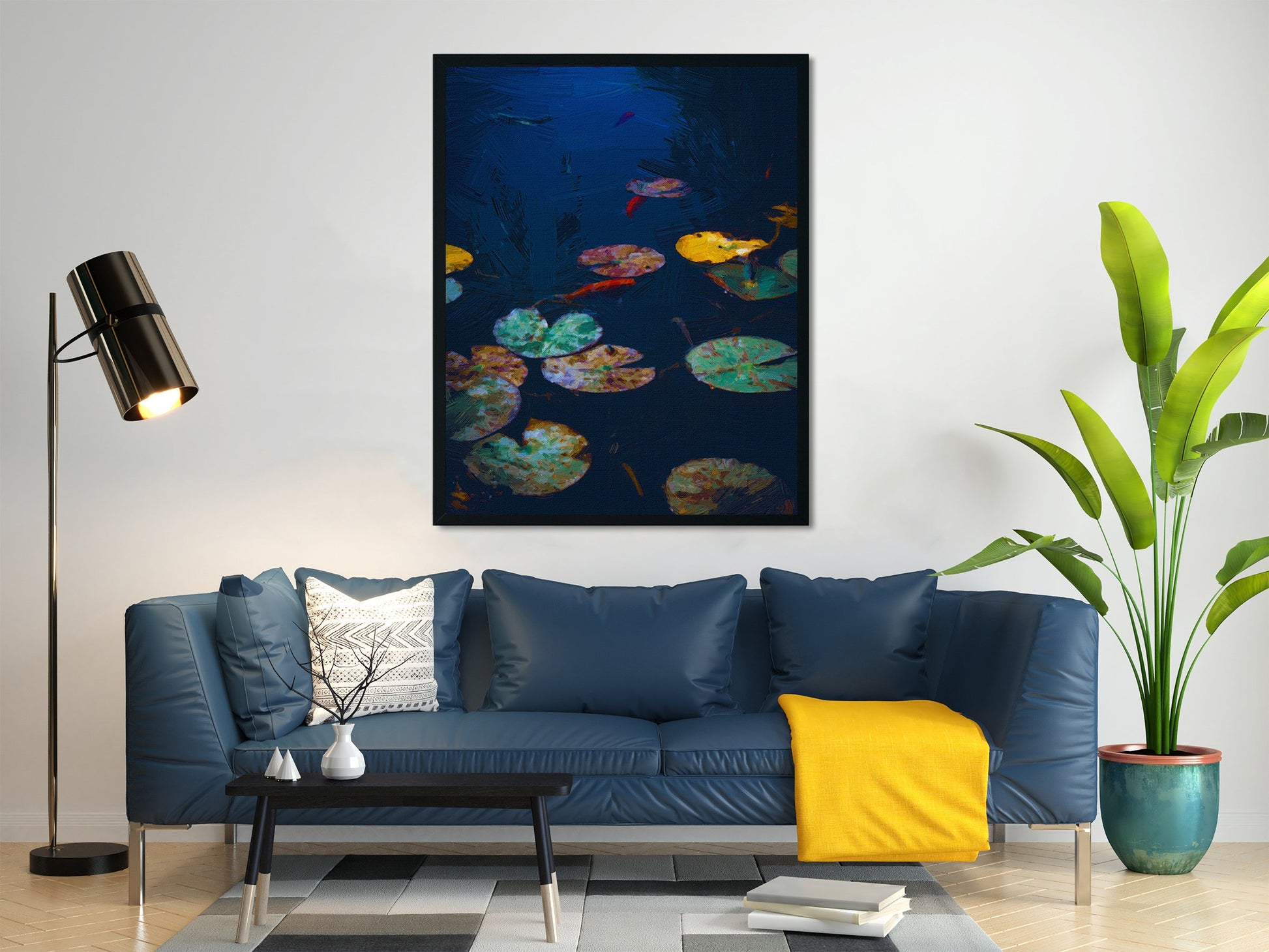 Beautiful realistic lotus Painting - Meri Deewar 3 : 4 Vertical Premium Wall Art Canvas by MeriDeewar