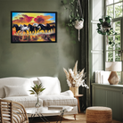 Beautiful Seven Running Black & White Horses Wall Painting 3 : 2 Horizontal Premium Wall Art Canvas by MeriDeewar