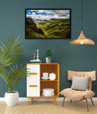 Beautiful sunrise over the mountain range Painting - Meri Deewar 3 : 2 Horizontal Premium Wall Art Canvas by MeriDeewar