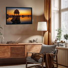 Beautiful Sunset Wall Painting 3 : 2 Horizontal Premium Wall Art Canvas by MeriDeewar