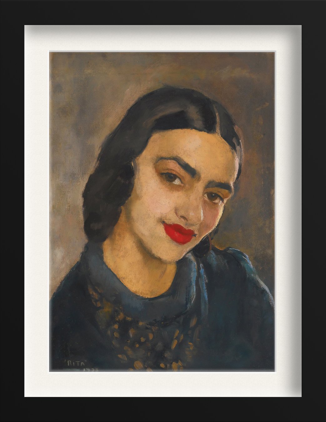 Behind The Canvas Self Portrait Painting - Meri Deewar 2 : 3 Vertical Premium Wall Art Canvas by MeriDeewar