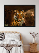 Bengal Tiger in forest Painting - Meri Deewar 3 : 2 Horizontal Premium Wall Art Canvas by MeriDeewar
