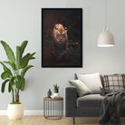 Bengal tiger walking Painting-Meri Deewar 2 : 3 Vertical Premium Wall Art Canvas by MeriDeewar
