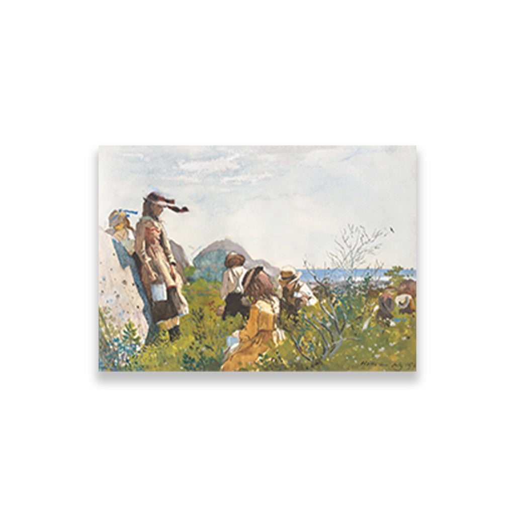 Berry Pickers painting -Meri Deewar 3 : 2 Horizontal Premium Wall Art Canvas by MeriDeewar