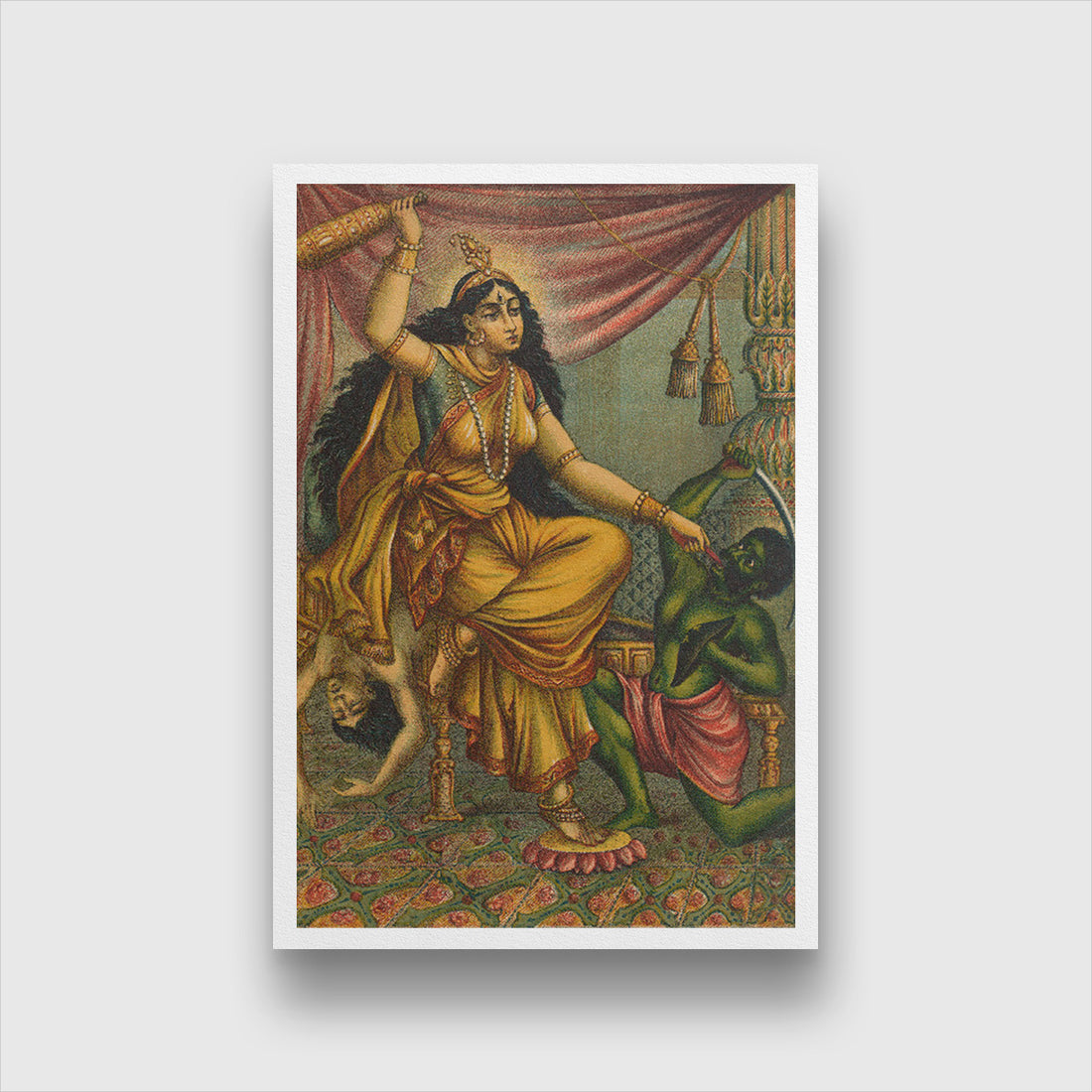 bhuvneshwari and bagala Painting 2 : 3 Vertical Premium Wall Art Canvas by MeriDeewar