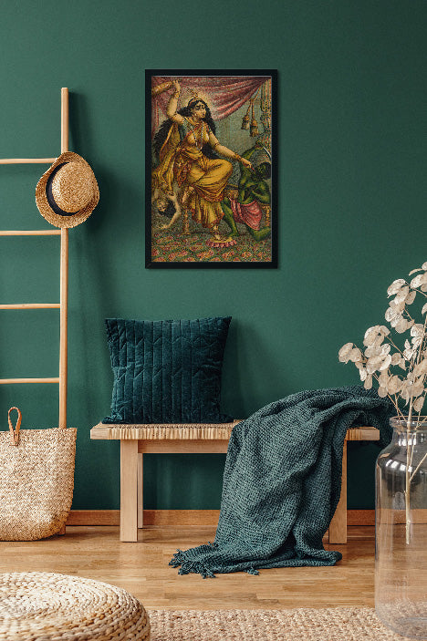 bhuvneshwari and bagala Painting 2 : 3 Vertical Premium Wall Art Canvas by MeriDeewar