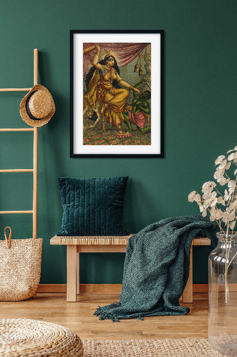 bhuvneshwari and bagala Painting 2 : 3 Vertical Premium Wall Art Canvas by MeriDeewar