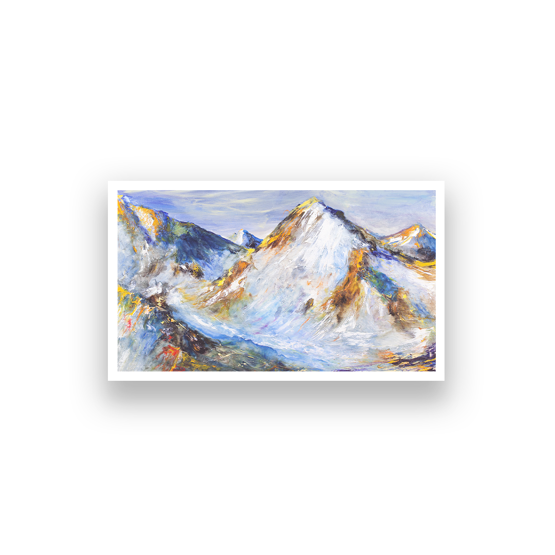 Big Panoramic Beautiful Abstract Canvas Painting 2 : 1 Horizontal Premium Wall Art Canvas by MeriDeewar