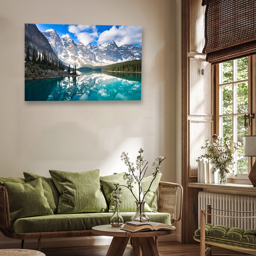 Big Panoramic Beautiful Banff National Park Wall Painting 3 : 2 Horizontal Premium Wall Art Canvas by MeriDeewar