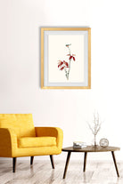 Bird and Red Tree Painting-Meri Deewar 2 : 3 Vertical Premium Wall Art Canvas by MeriDeewar