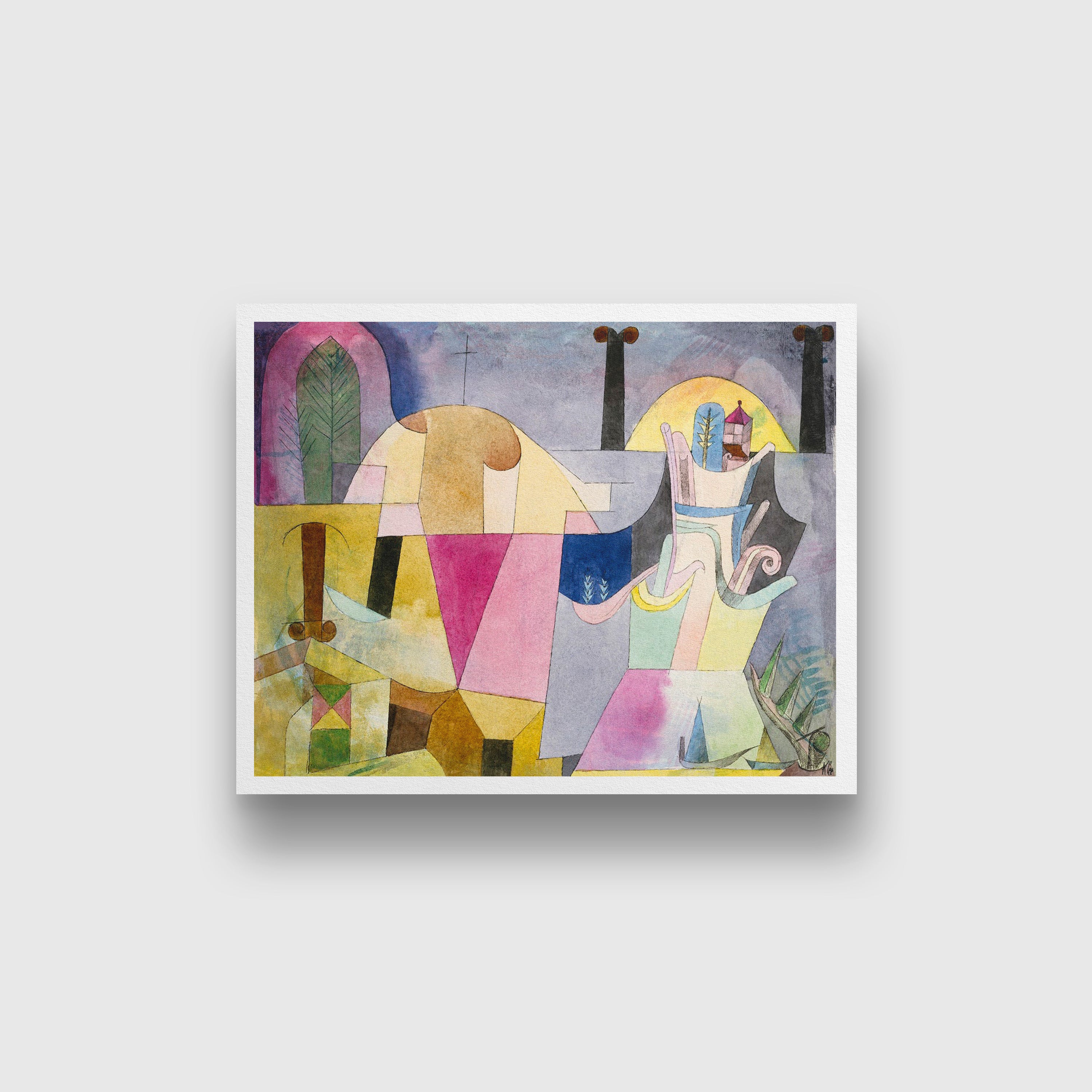 Black Columns in a Landscape - Meri Deewar 5 : 4 Horizontal Premium Wall Art Canvas by MeriDeewar