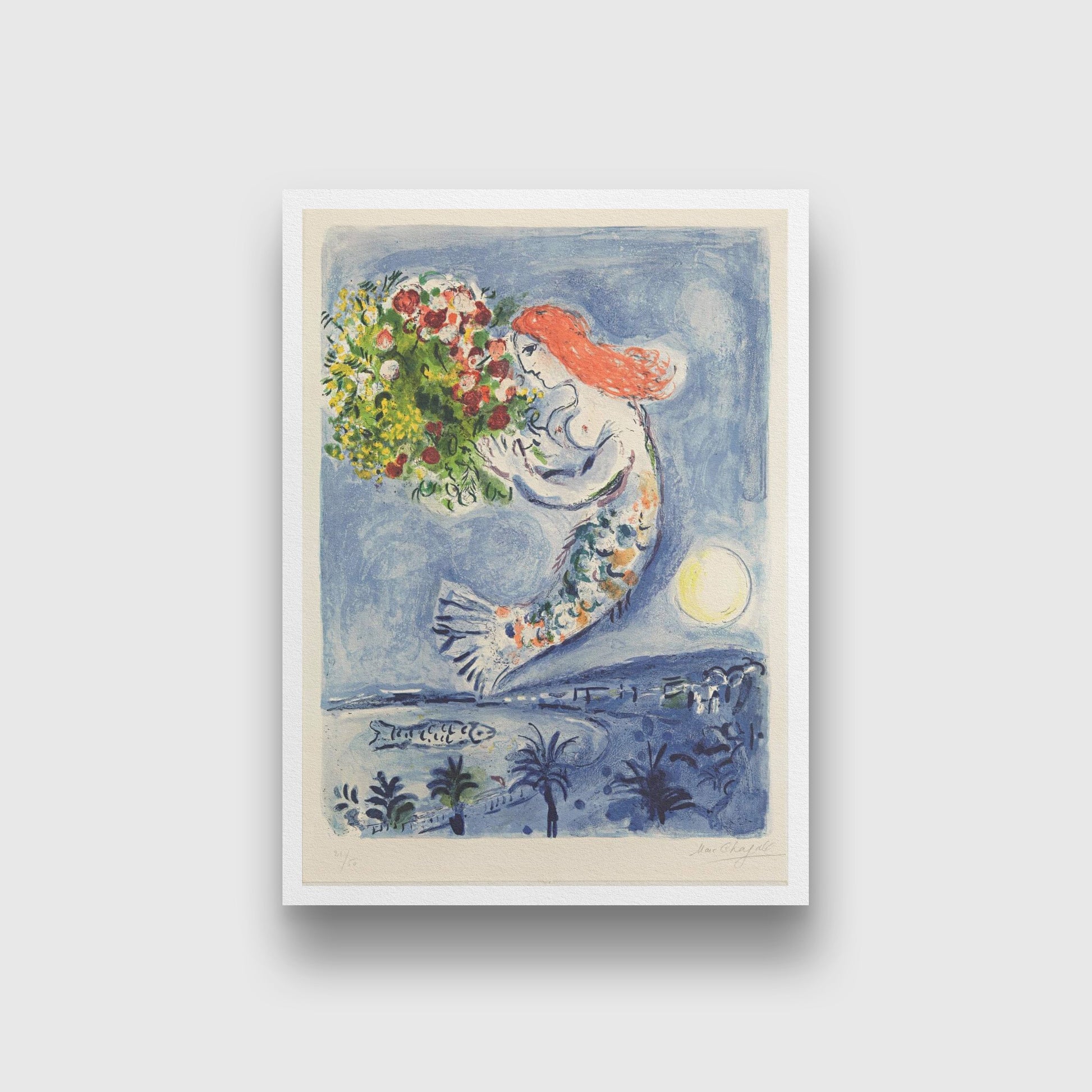 Blue angel Painting - Meri Deewar 4 X 5.5 Vertical Premium Wall Art Canvas by MeriDeewar