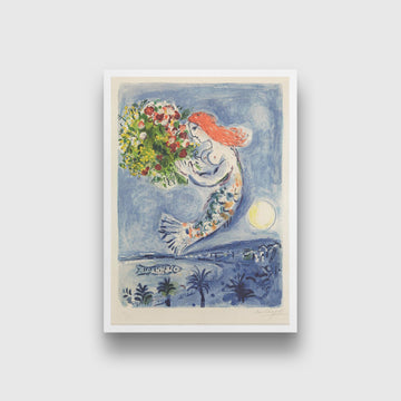 Blue angel Painting - Meri Deewar 4 X 5.5 Vertical Premium Wall Art Canvas by MeriDeewar