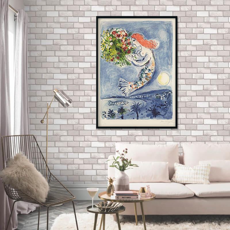 Blue angel Painting - Meri Deewar 4 X 5.5 Vertical Premium Wall Art Canvas by MeriDeewar