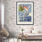 Blue angel Painting - Meri Deewar 4 X 5.5 Vertical Premium Wall Art Canvas by MeriDeewar