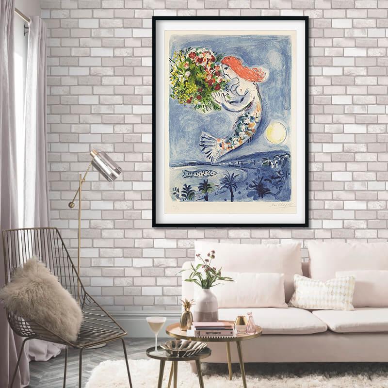 Blue angel Painting - Meri Deewar 4 X 5.5 Vertical Premium Wall Art Canvas by MeriDeewar