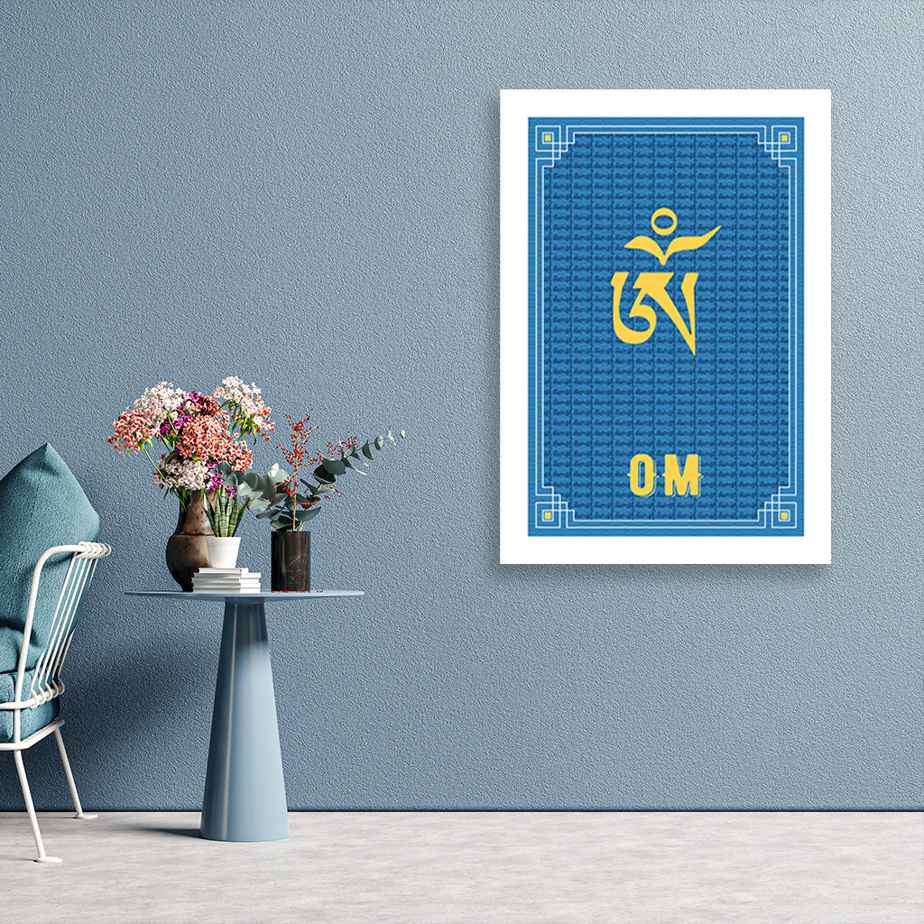 Blue-flag painting 2 : 3 Vertical Premium Wall Art Canvas by MeriDeewar