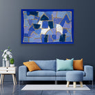 Blue night painting - Meri Deewar 3 : 2 Horizontal Premium Wall Art Canvas by MeriDeewar