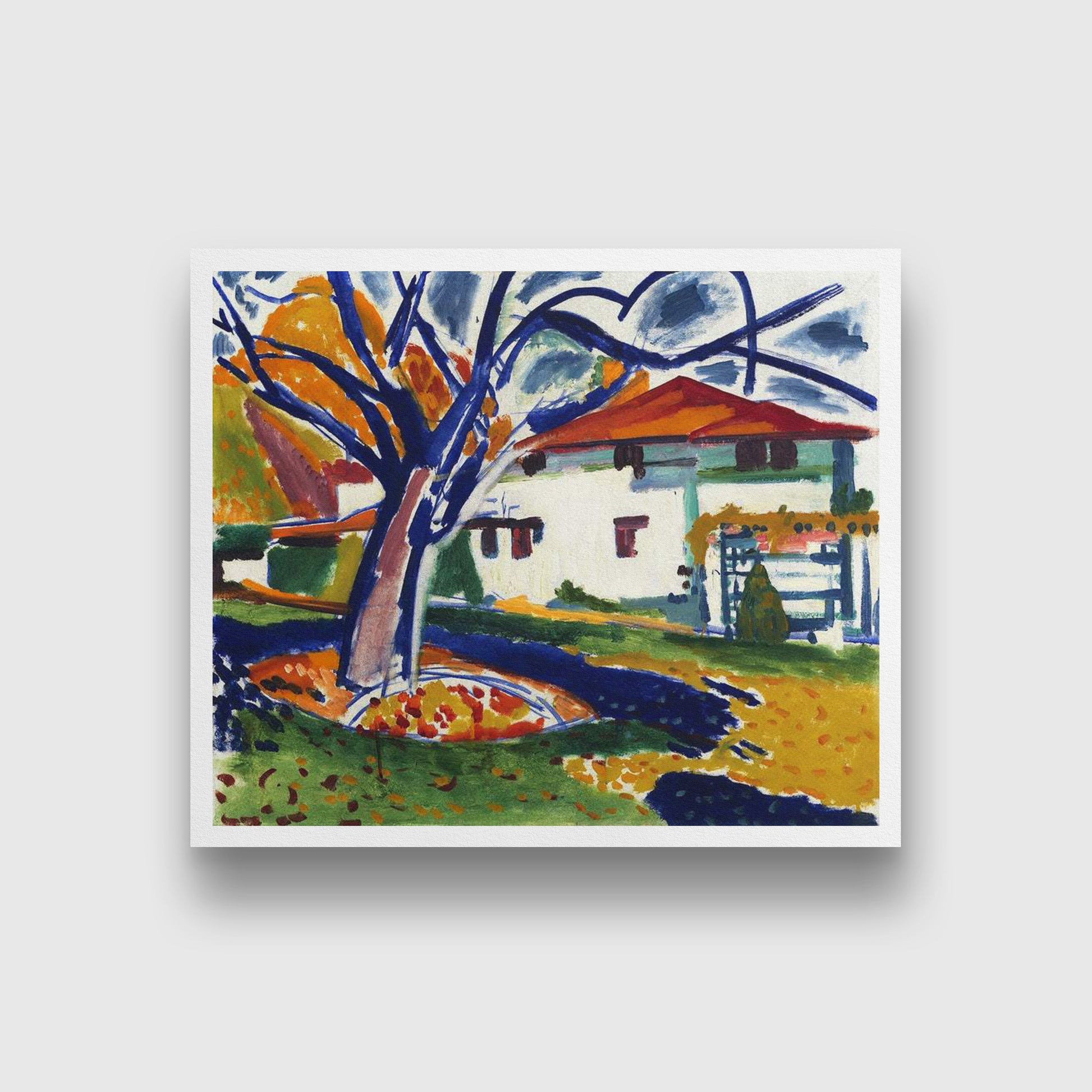 Blue Trees Henry Lyman Saÿen Painting - MeriDeewar 6 : 5 Horizontal Premium Wall Art Canvas by MeriDeewar