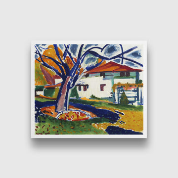 Blue Trees Henry Lyman Saÿen Painting - MeriDeewar 6 : 5 Horizontal Premium Wall Art Canvas by MeriDeewar