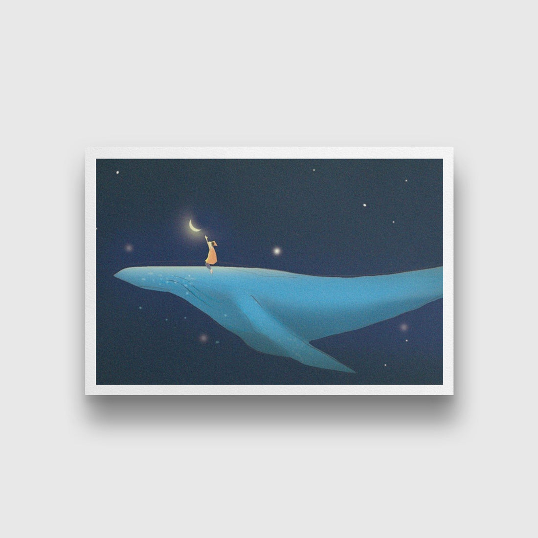 Blue Well Abstract Painting-Meri Deewar 3 : 2 Horizontal Premium Wall Art Canvas by MeriDeewar