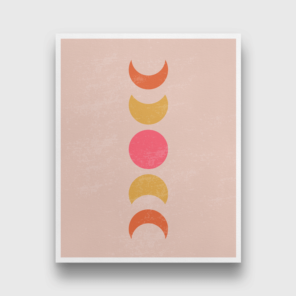Bohemian modern minimalist abstract aesthetic Painting 4 :5 Vertical Premium Wall Art Canvas by MeriDeewar