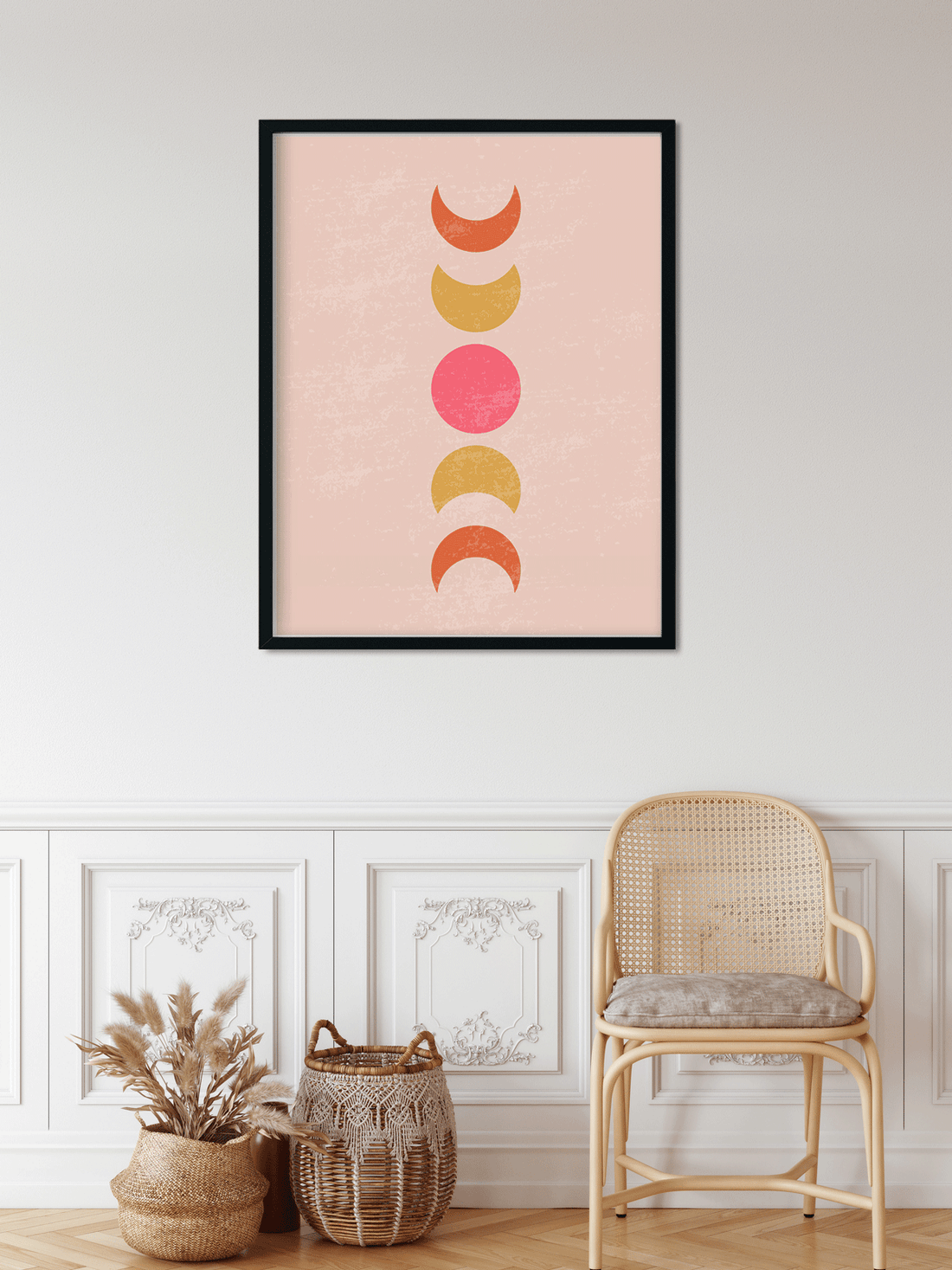Bohemian modern minimalist abstract aesthetic Painting 4 :5 Vertical Premium Wall Art Canvas by MeriDeewar