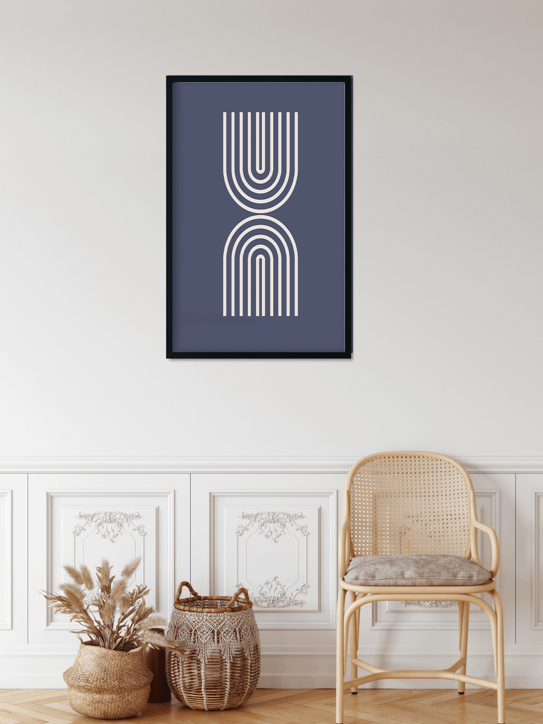 Boho art mid century Painting 2 : 3 Vertical Premium Wall Art Canvas by MeriDeewar