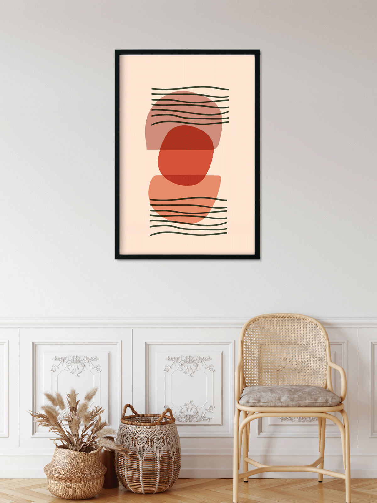 Boho art Painting 4 X 5.5 Vertical Premium Wall Art Canvas by MeriDeewar