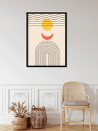 Boho modern poster abstract Painting 4 X 5.5 Vertical Premium Wall Art Canvas by MeriDeewar
