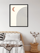 Boho Modern wall art prints with rainbow star moon Painting 5 : 6 Vertical Premium Wall Art Canvas by MeriDeewar