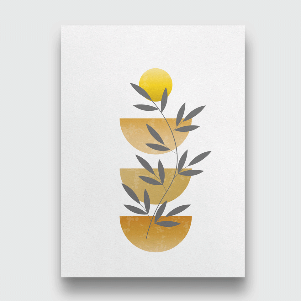 Boho wall art collection Painting 4 X 5.5 Vertical Premium Wall Art Canvas by MeriDeewar