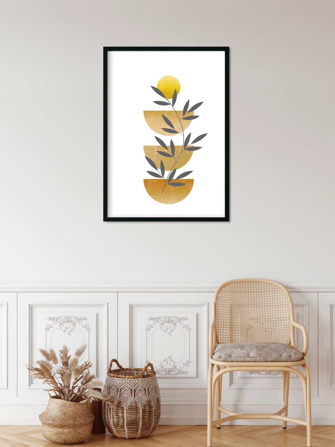 Boho wall art collection Painting 4 X 5.5 Vertical Premium Wall Art Canvas by MeriDeewar