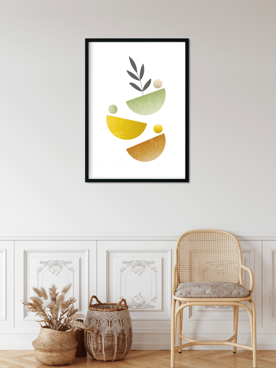 Boho wall art collection Painting 4 X 5.5 Vertical Premium Wall Art Canvas by MeriDeewar