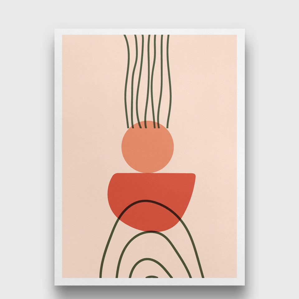 Boho wall Painting 4 X 5.5 Vertical Premium Wall Art Canvas by MeriDeewar